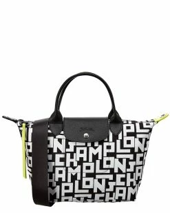 Longchamp Le Pliage LGP Small Top Handle Nylon & Leather Tote Women Totes