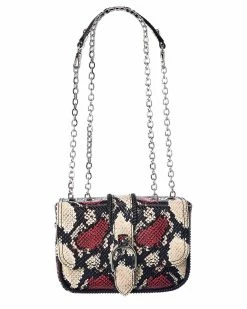 Longchamp Amazone XS Python-Embossed Leather Crossbody Women Crossbody Bags