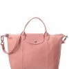 Longchamp Le Pliage Cuir Medium Leather Top Handle Tote Women Totes