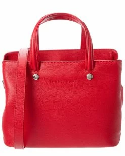 Longchamp Le Foulonne Leather Top Handle Tote Women Totes
