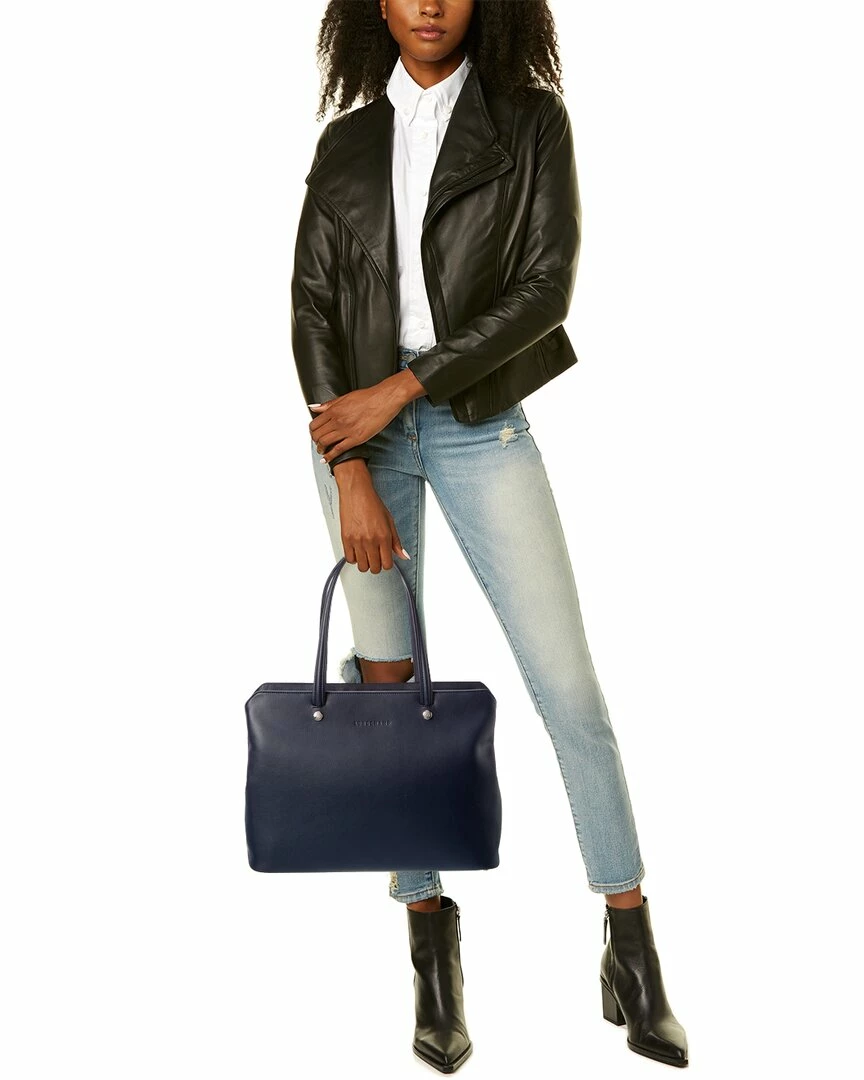 Longchamp Le Foulonne Leather Tote Women Totes 4 Longchamp Le Foulonne Leather Tote Women Totes - Image 4