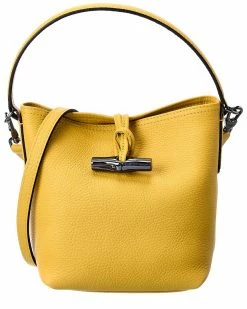 Longchamp Roseau Essential Leather Bucket Bag Women Bucket Bags