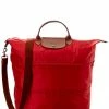 Longchamp Le Pliage Nylon & Leather Travel Bag Women Totes