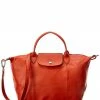 Longchamp Le Pliage Cuir Medium Leather Short Handle Tote Women Totes