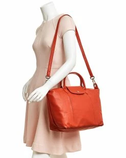 Longchamp Le Pliage Cuir Medium Leather Short Handle Tote Women Totes -Longchamp SHOP 1161235092 RLLZ 3