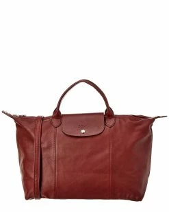 Longchamp Le Pliage Cuir Large Leather Short Handle Tote Women Totes